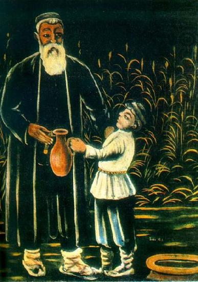 A Peasant with His Grandson, Niko Pirosmanashvili